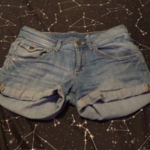 Blue jean shorts